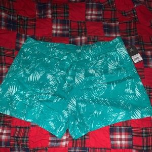 Palm print shorts